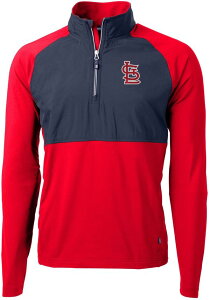 Jb^[AhobN Y AE^[ WPbgEu] jbg Cutter & Buck Men'st. Louis Cardinals Red Adapt Eco Knit Hybrid 1/4 Zip Jacket bh