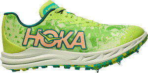 �z�J�I�l�I�l ���f�B�[�X �V���[�Y �X�j�[�J�[ Hoka Crescendo XCross County Shoes Green/Yellow �C�G���[