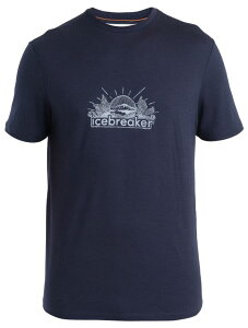 �A�C�X�u���[�J�[ �����Y �g�b�v�X T�V���c Icebreaker Men's Merino 150 Tech Lite III Short Sleeve T-Shirt Midnight Navy �l�C�r�[