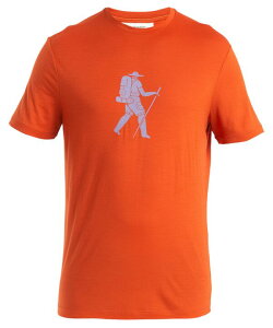 �A�C�X�u���[�J�[ �����Y �g�b�v�X T�V���c Icebreaker Men's Merino 150 Tech Lite III Short Sleeve T-Shirt Molten