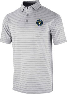 �R�����r�A �����Y �g�b�v�X �|���V���c Columbia Men's Milwaukee Brewers Omni-Wick Post Round Polo Gray �O���[