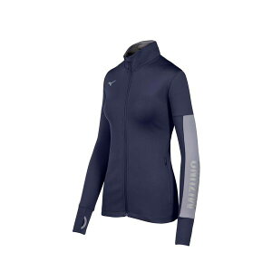 yz ~Ym fB[X WPbgEu] AE^[ Mizuno Women's Alpha Quest Jacket Navy Shade