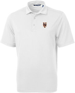 yz Jb^[AhobN Y |Vc gbvX Cutter & Buck Men's New York Mets White Virtue Eco Pique Polo