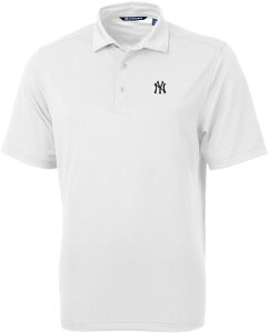 Jb^[AhobN Y gbvX |Vc Cutter & Buck Men's New York Yankees White Virtueco Pique Polo zCg