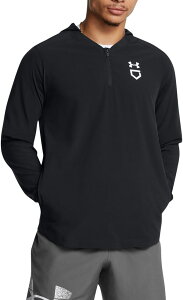 yz A_[A[}[ Y WPbgEu] AE^[ Under Armour Men's Utility Pro Long Sleeve Cage Jacket Black/White