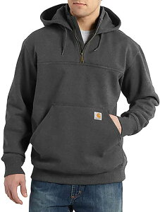 �J�[�n�[�g �����Y �A�E�^�[ �p�[�J�[�E�X�E�F�b�g Carhartt Men's Paxton Heavyweight Mock Zip Hoodie Carbon Heather �w�U�[