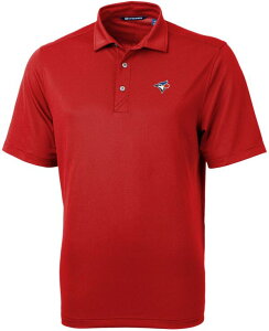 Jb^[AhobN Y gbvX |Vc Cutter & Buck Men's Toronto Blue Jays Red Virtueco Pique Polo u[