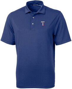 Jb^[AhobN Y gbvX |Vc Cutter & Buck Men's Texas Rangers Blue Virtueco Pique Polo u[
