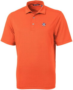Jb^[AhobN Y gbvX |Vc Cutter & Buck Men's Houston Astros Orange Virtueco Pique Polo IW