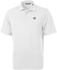 Jb^[AhobN Y gbvX |Vc Cutter & Buck Men's Toronto Blue Jays White Virtueco Pique Polo zCg
