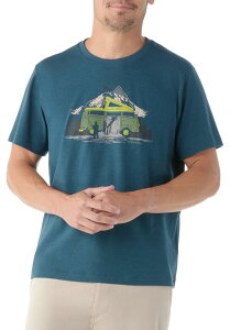 �X�}�[�g�E�[�� �����Y �g�b�v�X T�V���c �O���t�B�b�N SmartWool Men's River Van Graphic Short Sleeve T-Shirtwilight Blue �u���[
