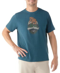 �X�}�[�g�E�[�� ���f�B�[�X �g�b�v�X T�V���c �O���t�B�b�N SmartWool Adult Bear Country Graphic Short Sleeve T-Shirtwilight Blue �u���[