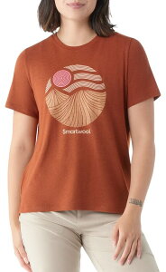 �X�}�[�g�E�[�� ���f�B�[�X �g�b�v�X T�V���c �O���t�B�b�N SmartWool Women's Horizon View Short Sleeve Graphic T-Shirt Pecan Brown �u���E��
