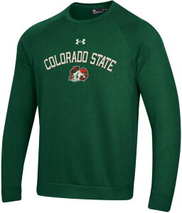 A_[A[}[ Y AE^[ p[J[EXEFbg Vc t[X Under Armour Men's Colorado State Rams Green Rival Fleece Crew Sweatshirt O[