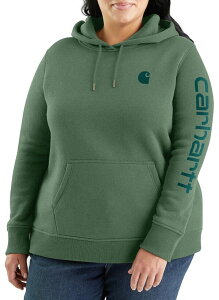 yz J[n[g fB[X p[J[EXEFbg t[fB[ AE^[ Carhartt Women's Clarksburg Graphic Sleeve Hoodie Frosted Balsam