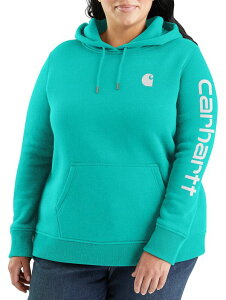 yz J[n[g fB[X p[J[EXEFbg t[fB[ AE^[ Carhartt Women's Clarksburg Graphic Sleeve Hoodie Vintage Aqua