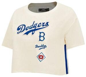 �v���X�^���_�[�h ���f�B�[�X �g�b�v�X T�V���c Pro Standard Women's Brooklyn Dodgers Retro Boxy T-Shirt Cream �N���[��