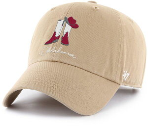 yz tH[eB[Zu fB[X u[cECu[c V[Y '47 Women's Oklahoma Sooners Khaki Boots Clean Up Adjustable Hat