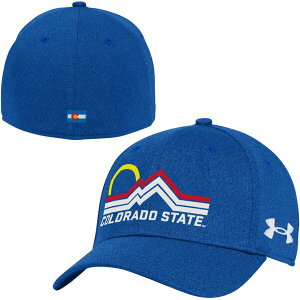 yz A_[A[}[ Y Xq ANZT[ Under Armour Adult Colorado State Rams Royal Blitzing Adjustable Hat