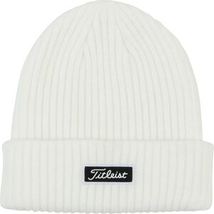 �^�C�g���X�g �����Y �A�N�Z�T���[ �X�q �j�b�g Titleist Men's Charleston Cuff Knit Golf Beanie White/Black �z���C�g