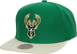 �~�b�`�F��&�l�X �����Y �A�N�Z�T���[ �X�q Mitchell & Ness Adult Milwaukee Bucks 2.0 2Tone Adjustable Snapback Hat