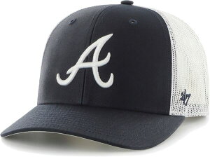 yz tH[eB[Zu Y Xq ANZT[ '47 Men's Atlanta Braves Navy Adjustable Trucker Hat