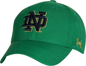 yz A_[A[}[ Y Xq ANZT[ Under Armour Men's Notre Dame Fighting Irish Green Adjustable Hat
