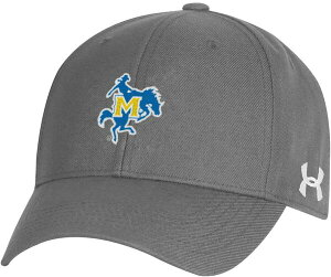 yz A_[A[}[ Y Xq ANZT[ Under Armour Adult McNeese State Cowboys Grey Structured OTS Adjustable Hat