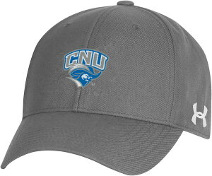 yz A_[A[}[ Y Xq ANZT[ Under Armour Adult Christopher Newport Captains Grey Structured OTS Adjustable Hat