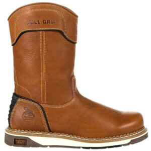 �W���[�W�A�u�[�c �����Y �V���[�Y �X�j�[�J�[ Georgia Boots Georgia Boot Men's AMP LT Wedge Pull On Work Boot Brown �u���E��