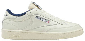 ���[�{�b�N �����Y �V���[�Y �X�j�[�J�[ ���B���e�[�W Reebok Men's Club C 85 Vintage Shoes White/Navy �z���C�g