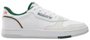 ���[�{�b�N �����Y �V���[�Y �X�j�[�J�[ Reebok Men's Phase Court Shoes White/Dark Green �z���C�g