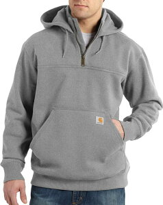�J�[�n�[�g �����Y �A�E�^�[ �p�[�J�[�E�X�E�F�b�g Carhartt Men's Paxton Heavyweight Mock Zip Hoodie Grey �O���[