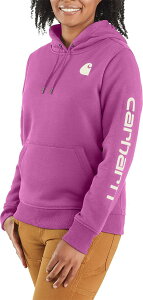 yz J[n[g fB[X p[J[EXEFbg t[fB[ AE^[ Carhartt Women's Clarksburg Graphic Sleeve Hoodie Cherry Bloom