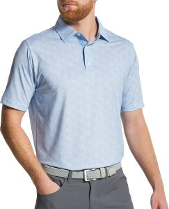 �t�b�g�W���C �����Y �g�b�v�X �|���V���c �v�����g FootJoy Men'speckle Print Lisle Golf Polo Blue Jay �u���[