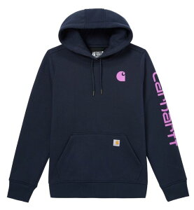 yz J[n[g fB[X p[J[EXEFbg t[fB[ AE^[ Carhartt Women's Clarksburg Graphic Sleeve Hoodie Navy/Cherry Bloom
