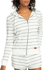 yz LV[ fB[X p[J[EXEFbg AE^[ Roxy Women's Perfect Wave Stripe Pullover Snow White