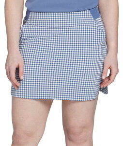 yz EH^[w[Q fB[X XJ[g {gX Walter Hagen Women's Performance 11 Lightweight Core Golf Skort Tiny Gingham Mid Blue