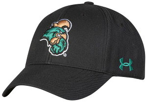 yz A_[A[}[ Y Xq ANZT[ Under Armour Men's Coastal Carolina Chanticleers Black Structured OTS Adjustable Hat