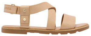�\���� ���f�B�[�X �V���[�Y �T���_�� SOREL Women's Ella III Flat Sandals Honest Beige/Gum �x�[�W��