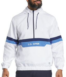 �t�b�g�W���C �����Y �A�E�^�[ �W���P�b�g�E�u���]�� FootJoy Men's U.S. Open 1/2 Zip Windbreaker Golf Jacket White �z���C�g