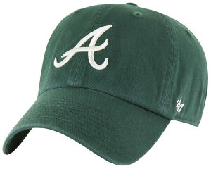 yz tH[eB[Zu Y Xq ANZT[ '47 Adult Atlanta Braves Green Logo Clean Up Adjustable Hat