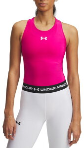 �A���_�[�A�[�}�[ ���f�B�[�X �g�b�v�X �^���N�g�b�v Under Armour Women's HeatGear OG Compression Tank Top Tropic Pink/White �z���C�g