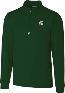 Jb^[AhobN Y gbvX Vc Cutter & Buck Men's Michigan State Spartans Green Traverse Half-Zip Shirt O[