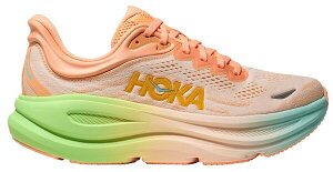 �z�J�I�l�I�l �����Y �V���[�Y �X�j�[�J�[ HOKA Men's Bondi 9 Running Shoes White/Tangerine �z���C�g