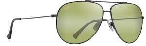 yz }ECW Y TOXEACEFA ANZT[ Maui Jim Hau'oli XL Polarized Sunglasses Silver/Green