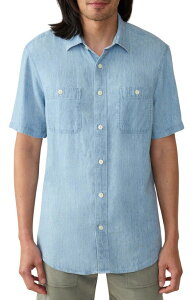 �t�@���e�B �����Y �g�b�v�X �V���c Faherty Men's Tried & True Chambray Shirt Vintage Indigo �C���f�B�S