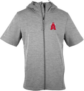 ���x���E�F�A �����Y �A�E�^�[ �p�[�J�[�E�X�E�F�b�g Levelwear Men's Los Angeles Angels 2023 City Connect Gray Zander Full-Zip Hoodie �O���[