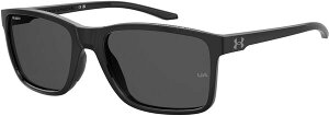 yz A_[A[}[ Y TOXEACEFA ANZT[ Under Armour Hustle XL Polarized Sunglasses Shiny Black/Gray