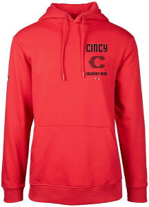 ���x���E�F�A �����Y �A�E�^�[ �p�[�J�[�E�X�E�F�b�g Levelwear Men's Cincinnati Reds 2024 City Connect Podium Baseline Hoodie